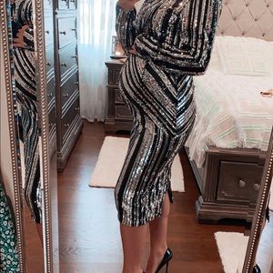 Sequin midi dress